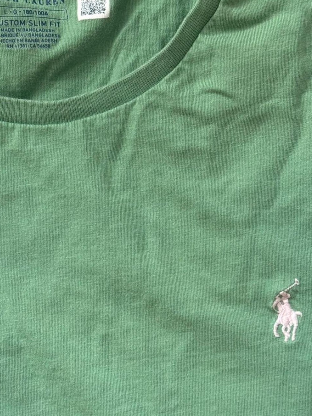 Men’s Polo Ralph Lauren Light Green Men’s Crewneck T-Shirt - Picture 3 of 3